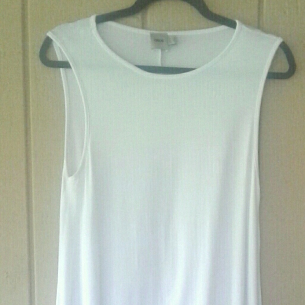 Asos White Sleeveless Tank Tee Fit Flare Dress …